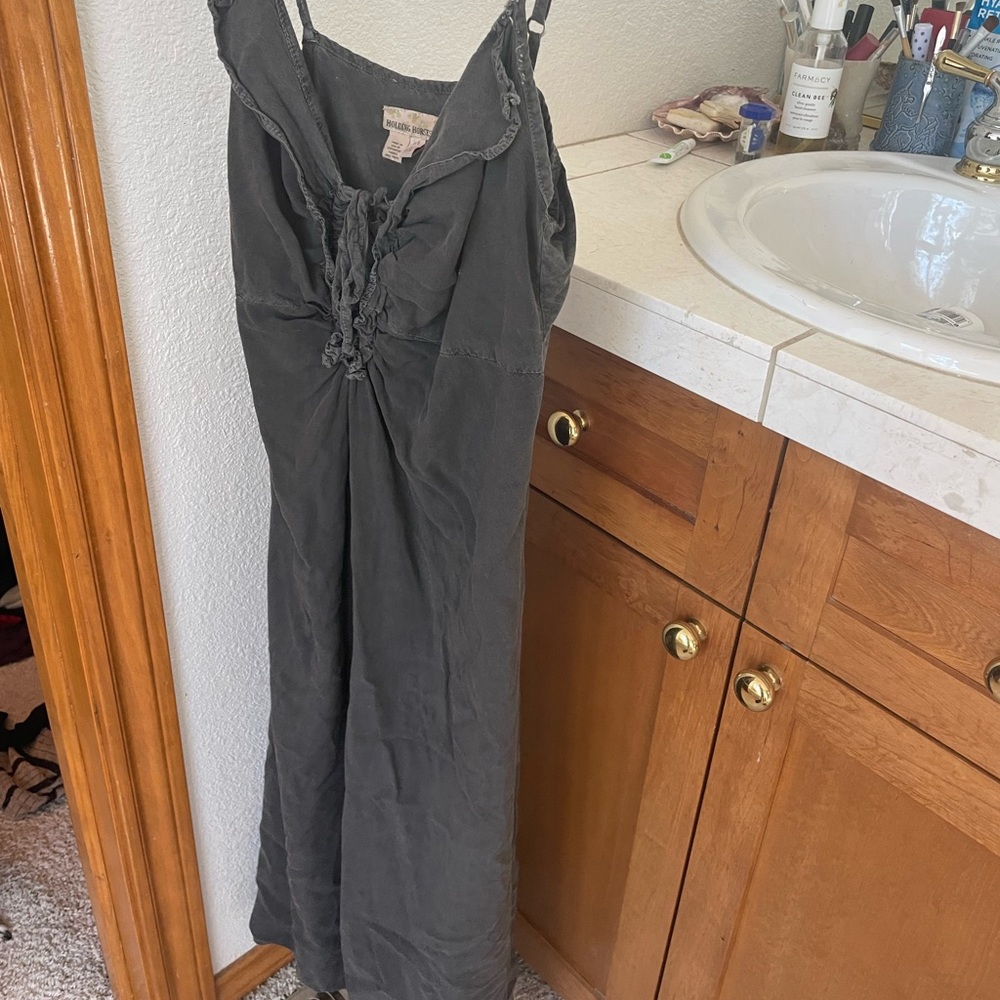 Holding horses Anthropologie grey sun dress da